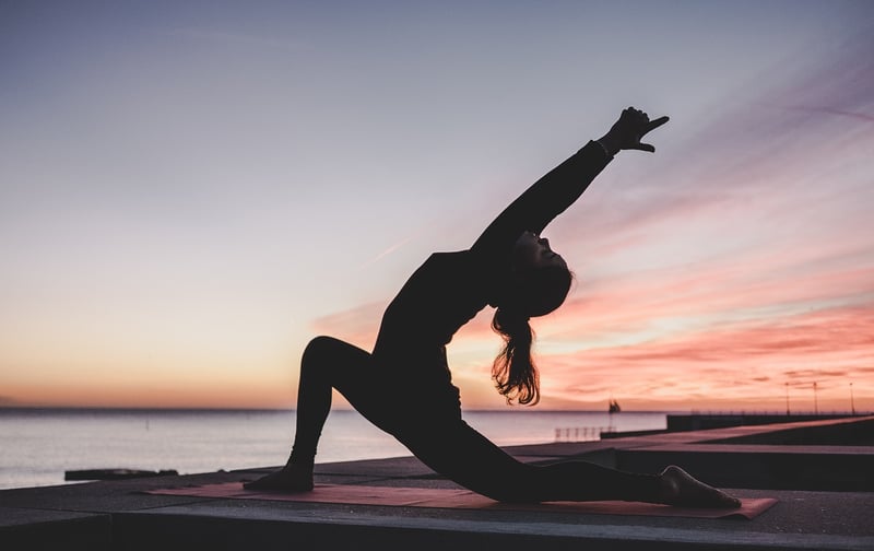 Yoga sunrise meditation
